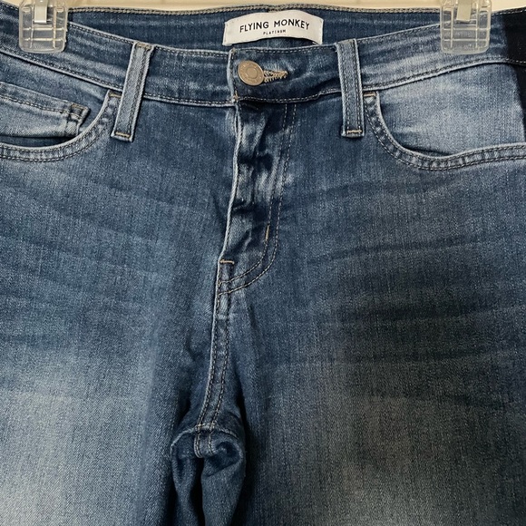 Flying monkey side striped blue ankle skinny jeans size 27 - Picture 6 of 9